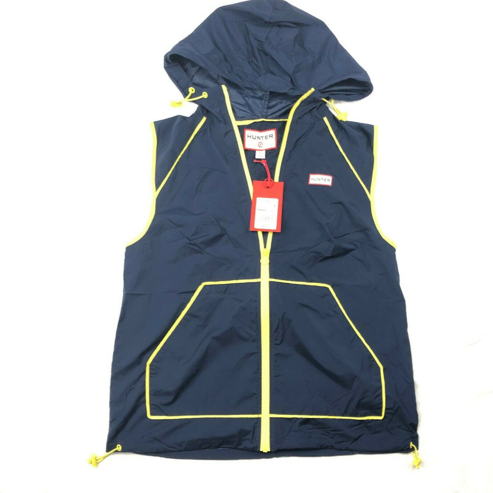 Hunter target Rain Vest Blue Yellow New w/o Tags